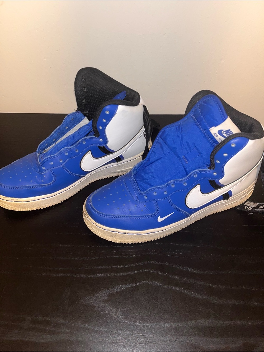 Nike High-Top Sneakers in Blue and White